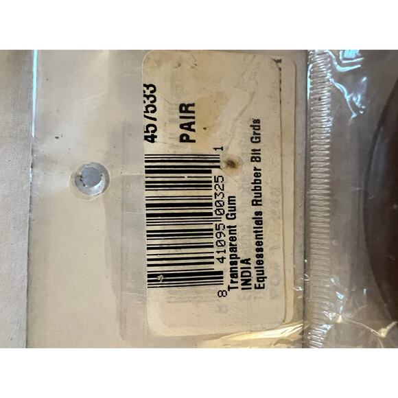 Equi-Essentials Rubber Bit Guards - Transparent Gum - Picture 4 of 4